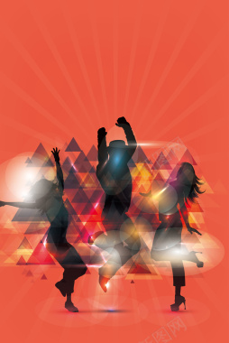 五四青年节狂欢派对海报背景矢量图背景