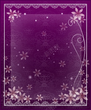 紫色花朵矢量图背景