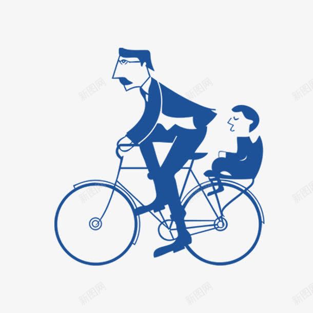 骑自行车的父子png免抠素材_88icon https://88icon.com PNG 卡通 父子 自行车