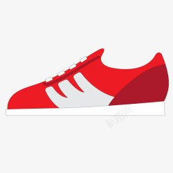 卡通红色的运动鞋矢量图素材