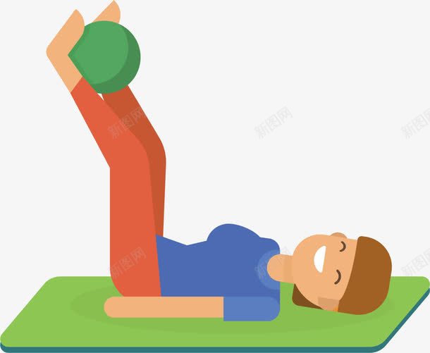 瑜伽康复训练png免抠素材_88icon https://88icon.com 卡通手绘 复健 康复训练 瑜伽 瑜伽垫 运动康复 锻炼