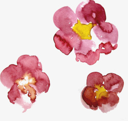 水墨画花朵抽象素材