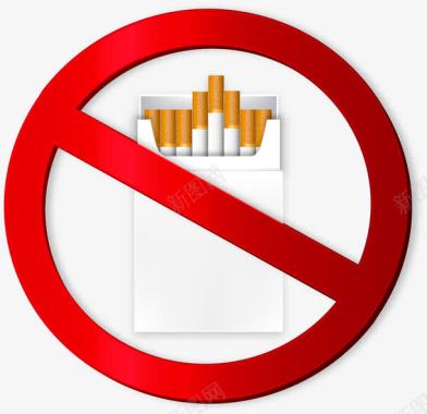 红色禁止吸烟标志图标图标