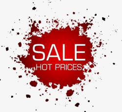 红色促销标签素材