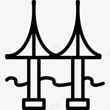 城市路道桥梁桥图标图标