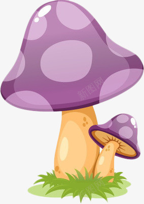 手绘紫色小蘑菇png免抠素材_88icon https://88icon.com 小蘑菇 手绘 紫色