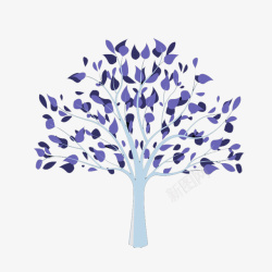 紫色蓝色树苗植物素材