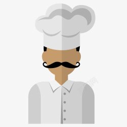 白色胡须有胡子的厨师高清图片
