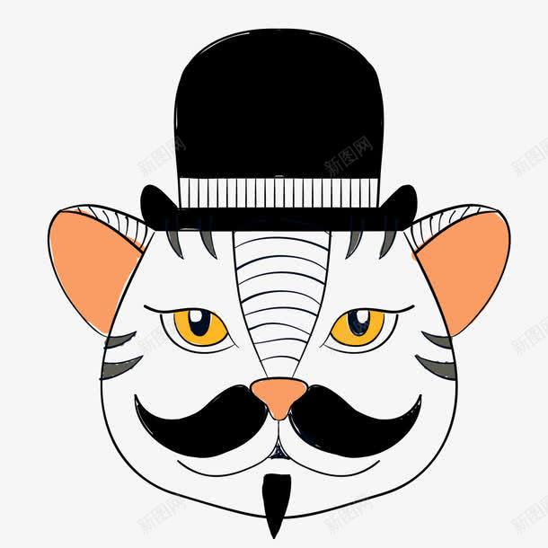 猫先生png免抠素材_88icon https://88icon.com 卡通 礼帽 童话 胡子