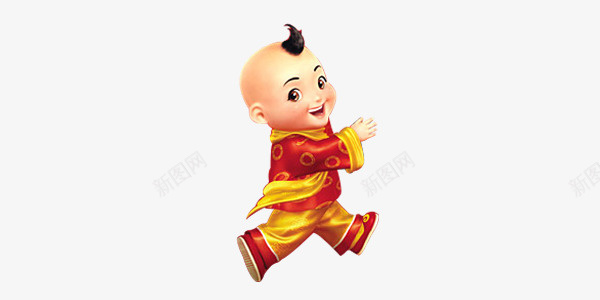 中国风喜庆年画小男孩png免抠素材_88icon https://88icon.com 中国风 喜庆 年画