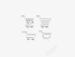 简笔购物车各式购物车高清图片