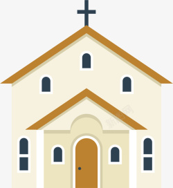 手绘建筑元素教堂矢量图素材