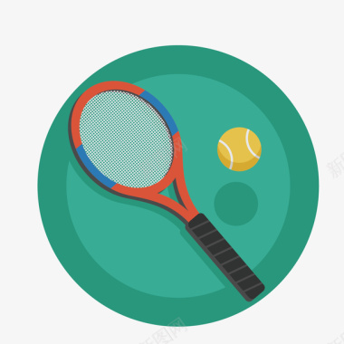 卡通运动网球标图矢量图图标图标