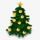 手绘绿色装饰圣诞树png免抠素材_88icon https://88icon.com 圣诞树 绿色 装饰