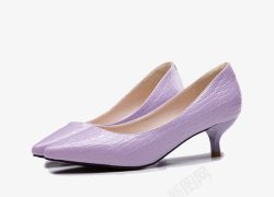 皮纹紫色高跟鞋素材