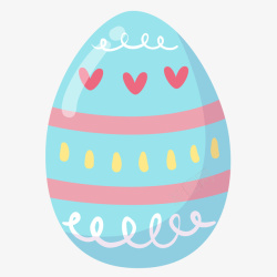 心形鸡蛋手绘创意复活节彩蛋矢量图高清图片