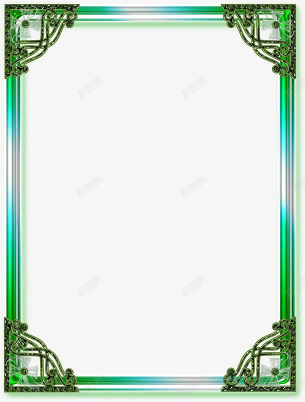 绿色欧式边框png免抠素材_88icon https://88icon.com 欧式 绿色 边框