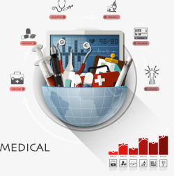 创意医疗工具信息图矢量图素材