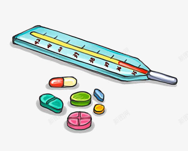 温度仪器png免抠素材_88icon https://88icon.com 体温计 度数 水银 温度计 药片 西药 量温仪器
