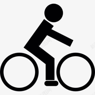骑自行车的小孩骑自行车的人图标图标