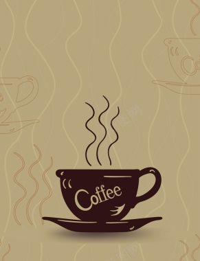矢量手绘美味咖啡宣传背景背景