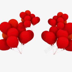 红色气球喜庆气球素材