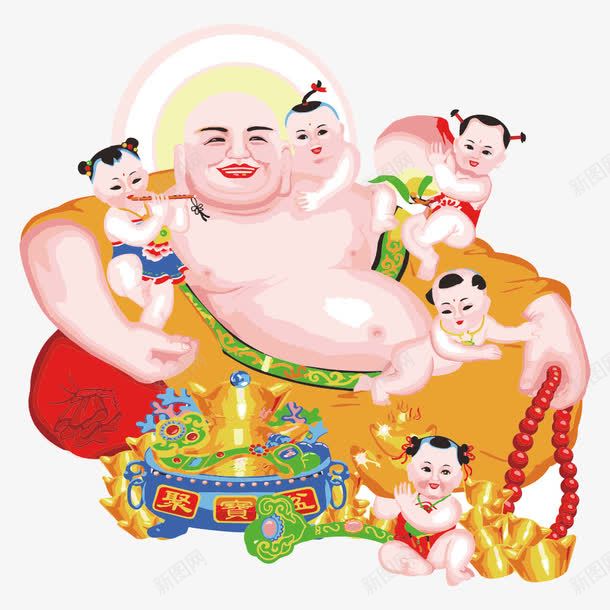 如来佛png免抠素材_88icon https://88icon.com 人物 出家人 卡通人物 如来佛 福娃