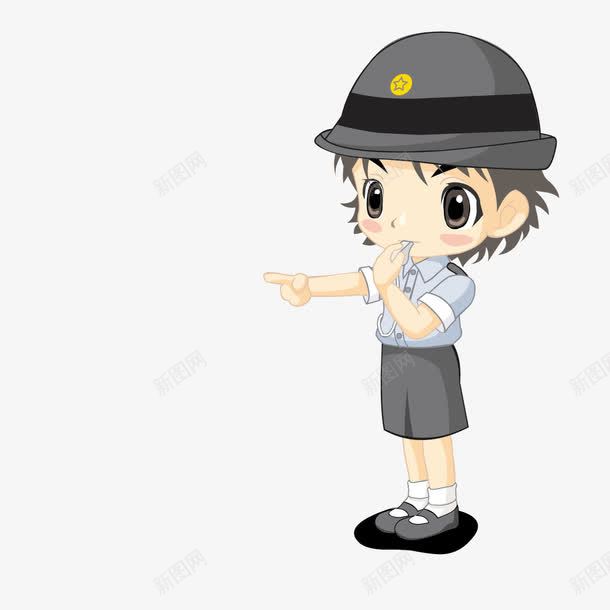 吹哨子的女警矢量图ai免抠素材_88icon https://88icon.com 哨子 女警 小女警 矢量图 警察