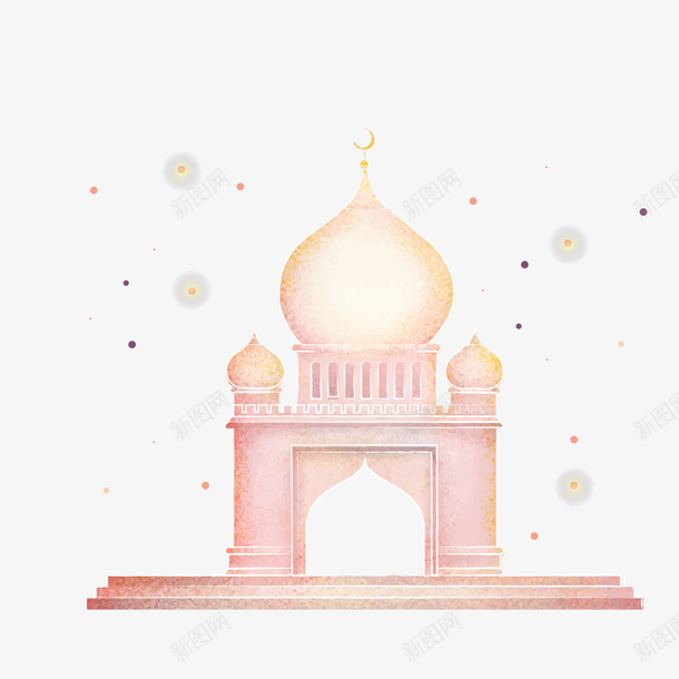 古尔邦节梦幻城堡矢量图ai免抠素材_88icon https://88icon.com 2017 Adha Eid adha al eid mubarak ul 城堡 梦幻 矢量图