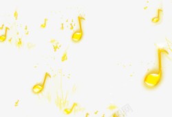 黄色音乐符号素材