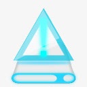 蓝色透明系统网页图标透明警告图标