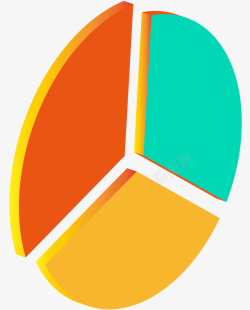 立体饼状图图标元素矢量图素材