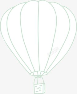 白色热气球素材