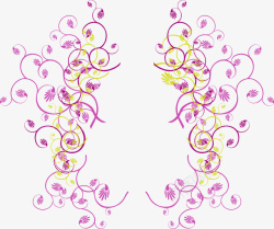 紫色花纹背景矢量图素材