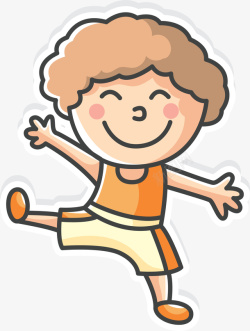 儿童节跳舞的男孩素材