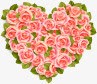 粉玫瑰心形装饰png免抠素材_88icon https://88icon.com 心形 玫瑰 装饰