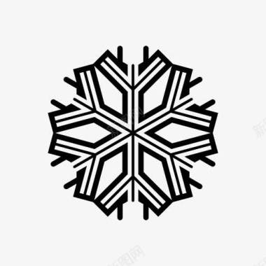 雪花透明六角雪花符号图标图标