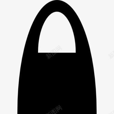 亏本大处理黑色的购物袋的轮廓大处理图标图标