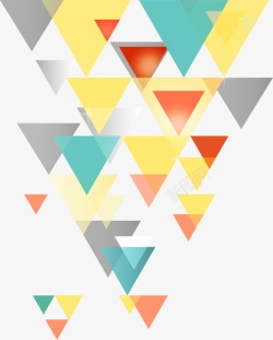 多彩三角形矢量图素材
