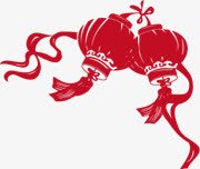 红色喜庆春节灯笼素材