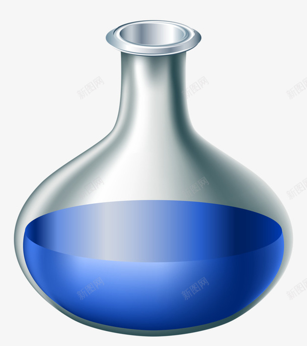 装蓝色液体瓶子png免抠素材_88icon https://88icon.com 半瓶 液体 瓶子 蓝色液体