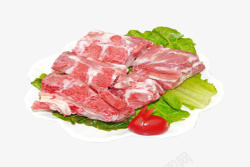 生菜猪脊骨肉摆盘素材