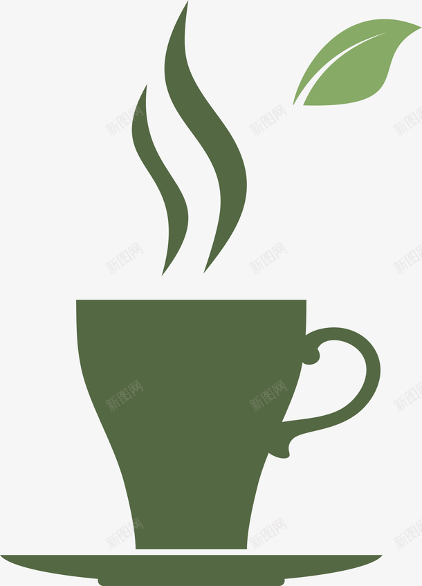 树叶茶杯矢量图eps免抠素材_88icon https://88icon.com 手绘泡茶 树叶 泡茶 泡茶方法 泡茶步骤 泡茶流程 热气 矢量图