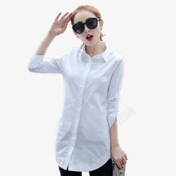 白色时尚流行简约衬衫素材