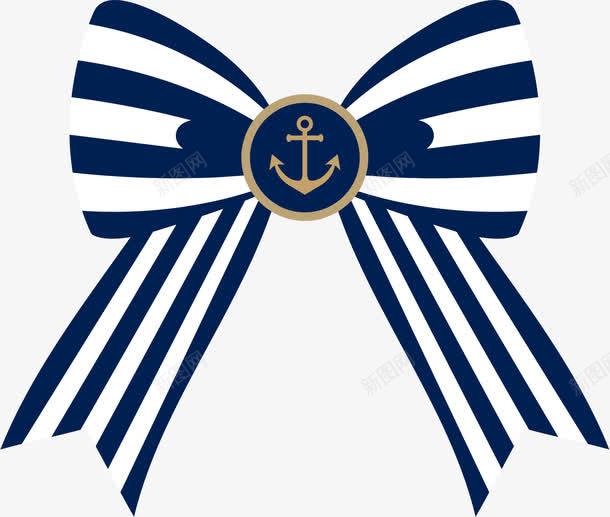 蓝色蝴蝶结上的小鱼沟png免抠素材_88icon https://88icon.com 卡通手绘 小鱼沟 标志 蓝色 蝴蝶结 装饰图