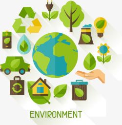 呼吁保护地球环境元素素材