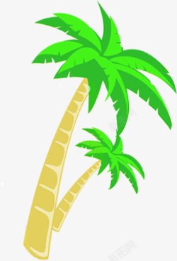 卡通插画植物椰子树素材