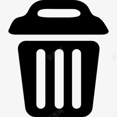 垃圾桶Wastebin与盖图标图标