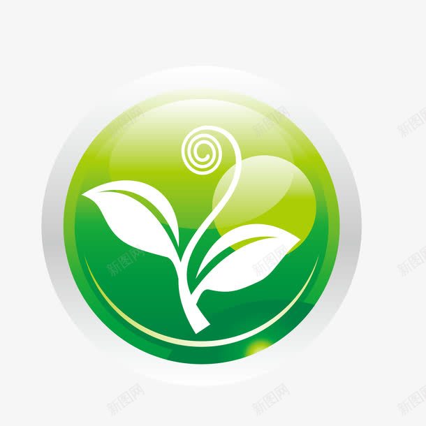 绿色环保植物标签png免抠素材_88icon https://88icon.com 环保标志矢量图 环保标签 绿色环保 绿色环保标签免费png下载