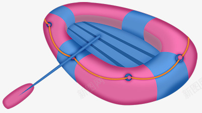 手绘蓝紫皮划艇png免抠素材_88icon https://88icon.com 小艇 手绘 皮划艇 蓝紫